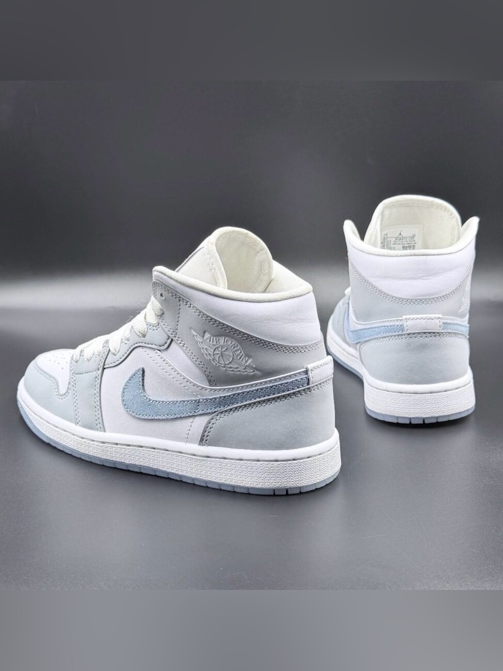 Wmns Air Jordan 1 Mid 'Wolf Grey Aluminum'